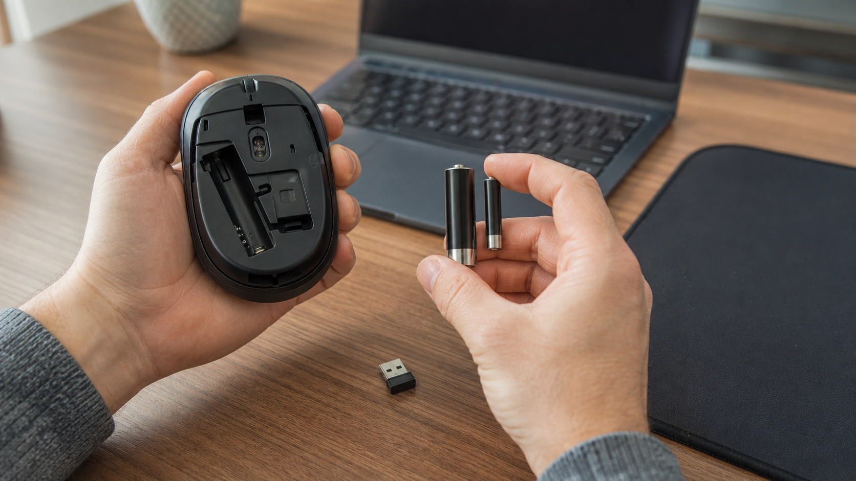Mouse cu baterie AA sau AAA: când alegi Bluetooth și când folosești receptorul de 2,4 GHz